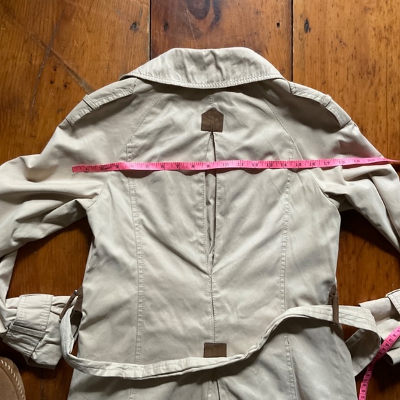 Zara Trench Coat Tan with suede accents size Small - Picture 11 of 16